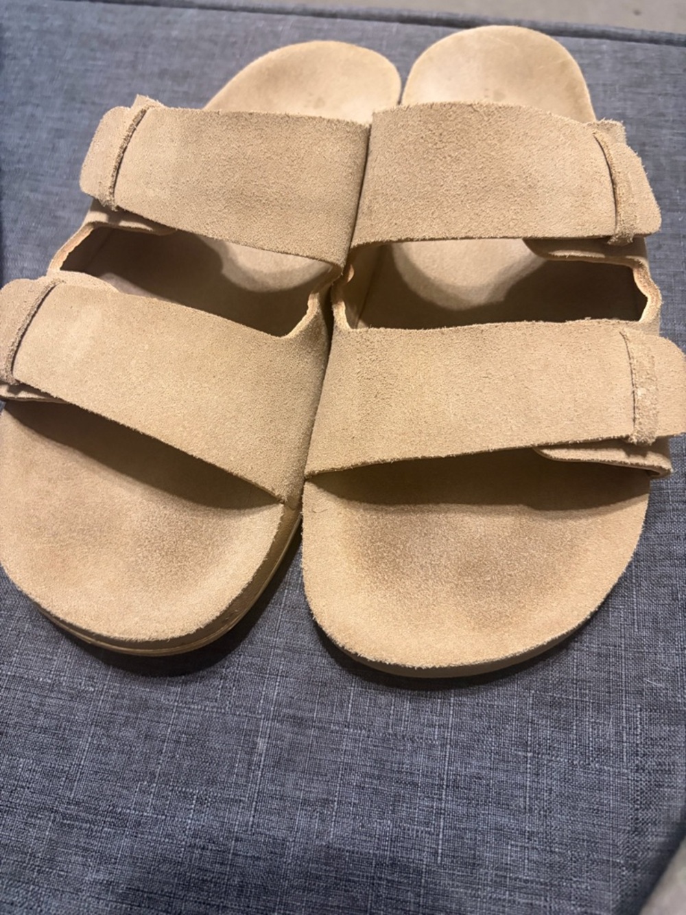 Reef Tan Suede Double-Strap Sandals